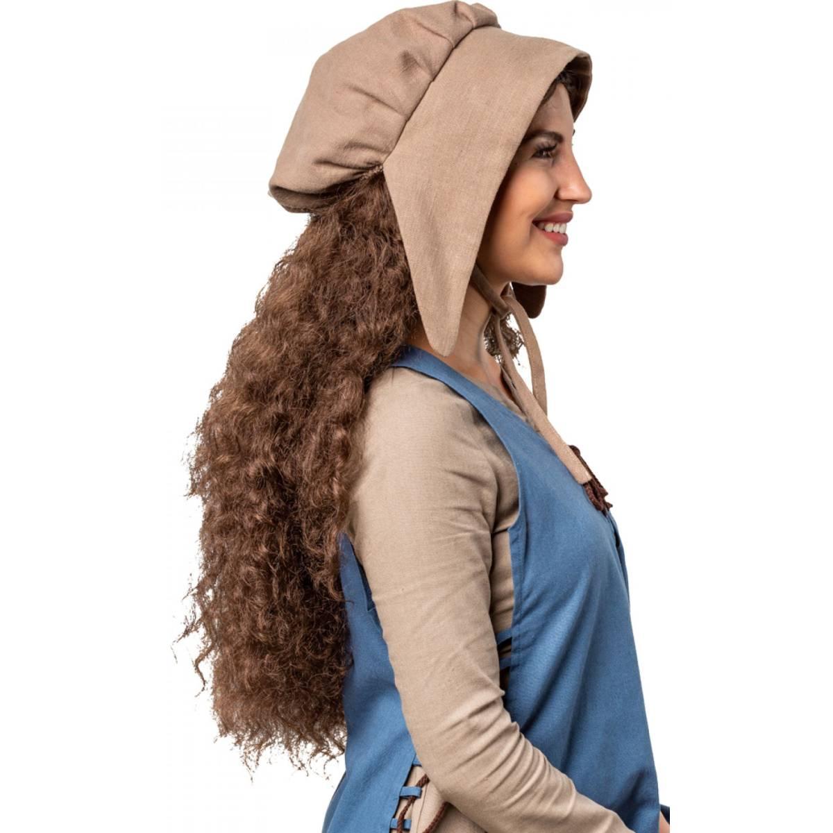 Cappello Cuffia Cameriera Medioevale Beige |Orlob