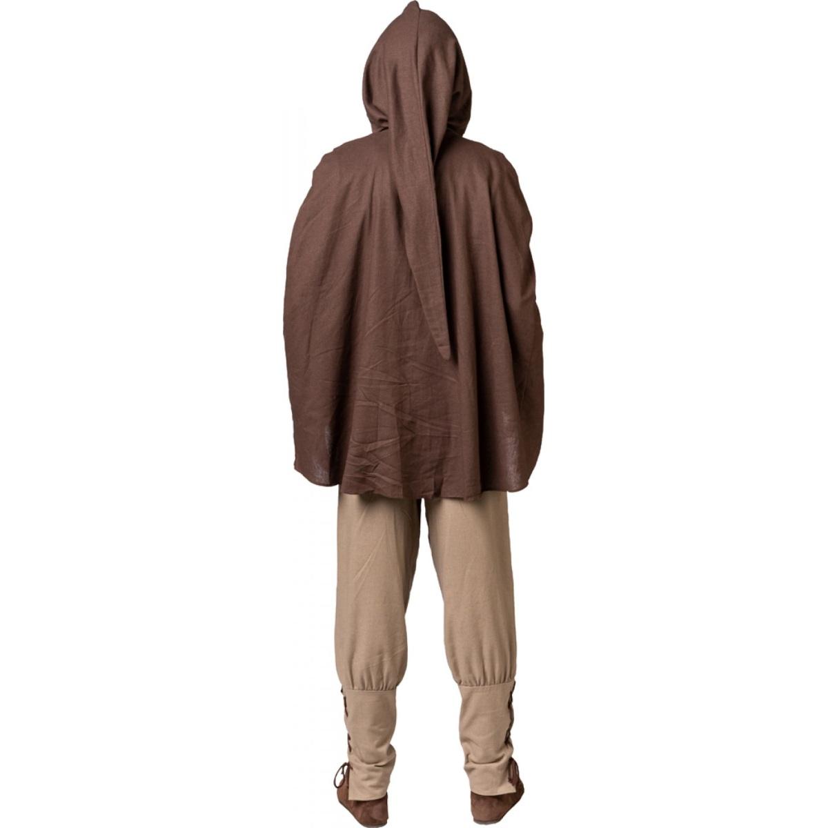 Mantello Marrone con Cappuccio Medioevale |Orlob