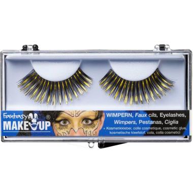 Trucco Ciglia Nere e Oro con Adesivo |Orlob