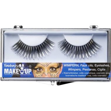 Trucco Ciglia Nere e Argento con Adesivo |Orlob