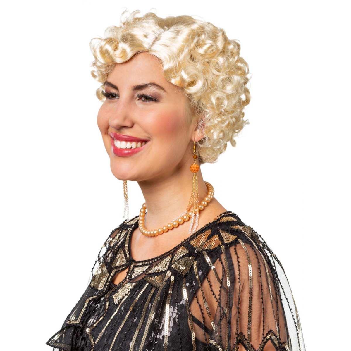 Parrucca Bionda Anni '20 Riccia |Orlob