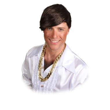 Parrucca Castana con Frangia Laterale |Carnival Toys