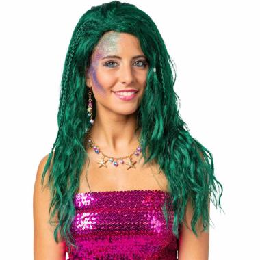 Parrucca Verde Mossa con Treccina |Orlob