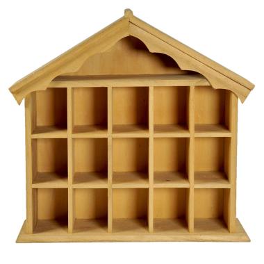 Decoupage Casetta Legno Naturale cm.28x6xh28 |M2 Store