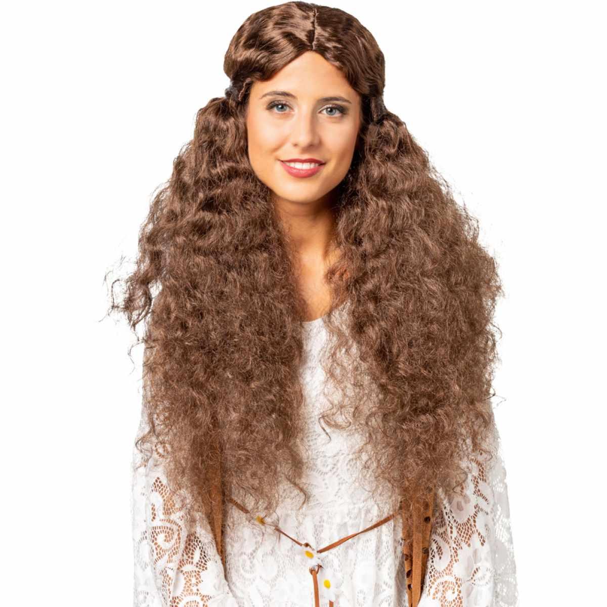 Parrucca Castana Riccia |Orlob