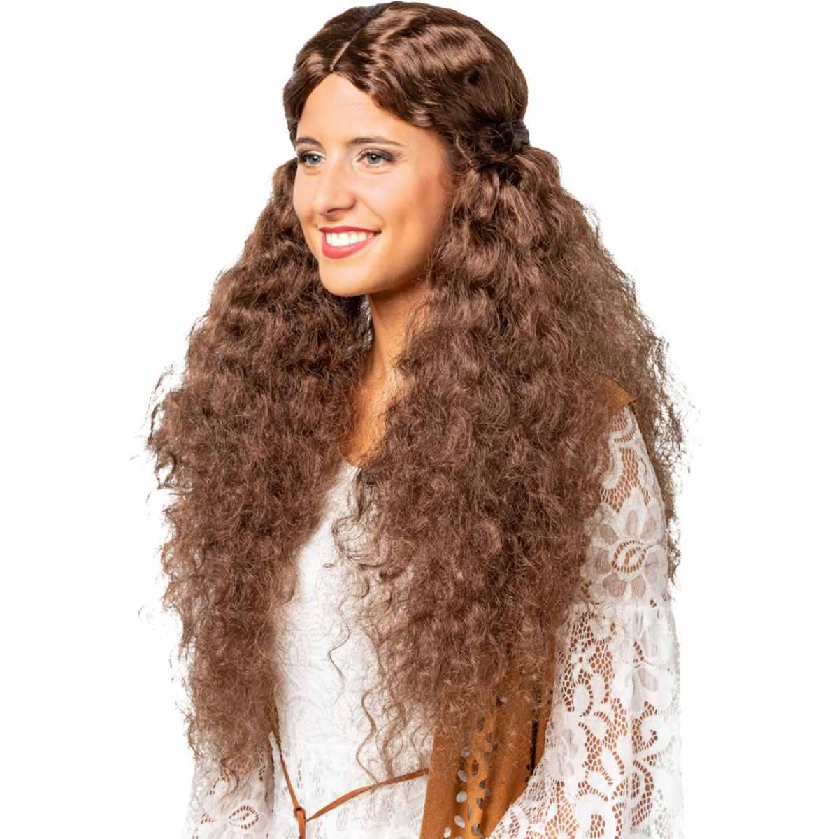 Parrucca Castana Riccia |Orlob