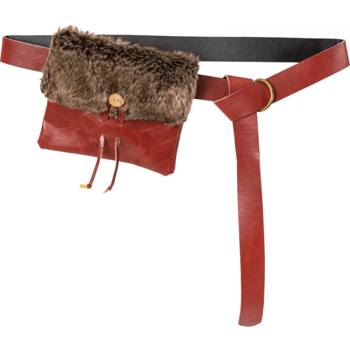 Cintura Marrone con Marsupio Pelliccia |Orlob