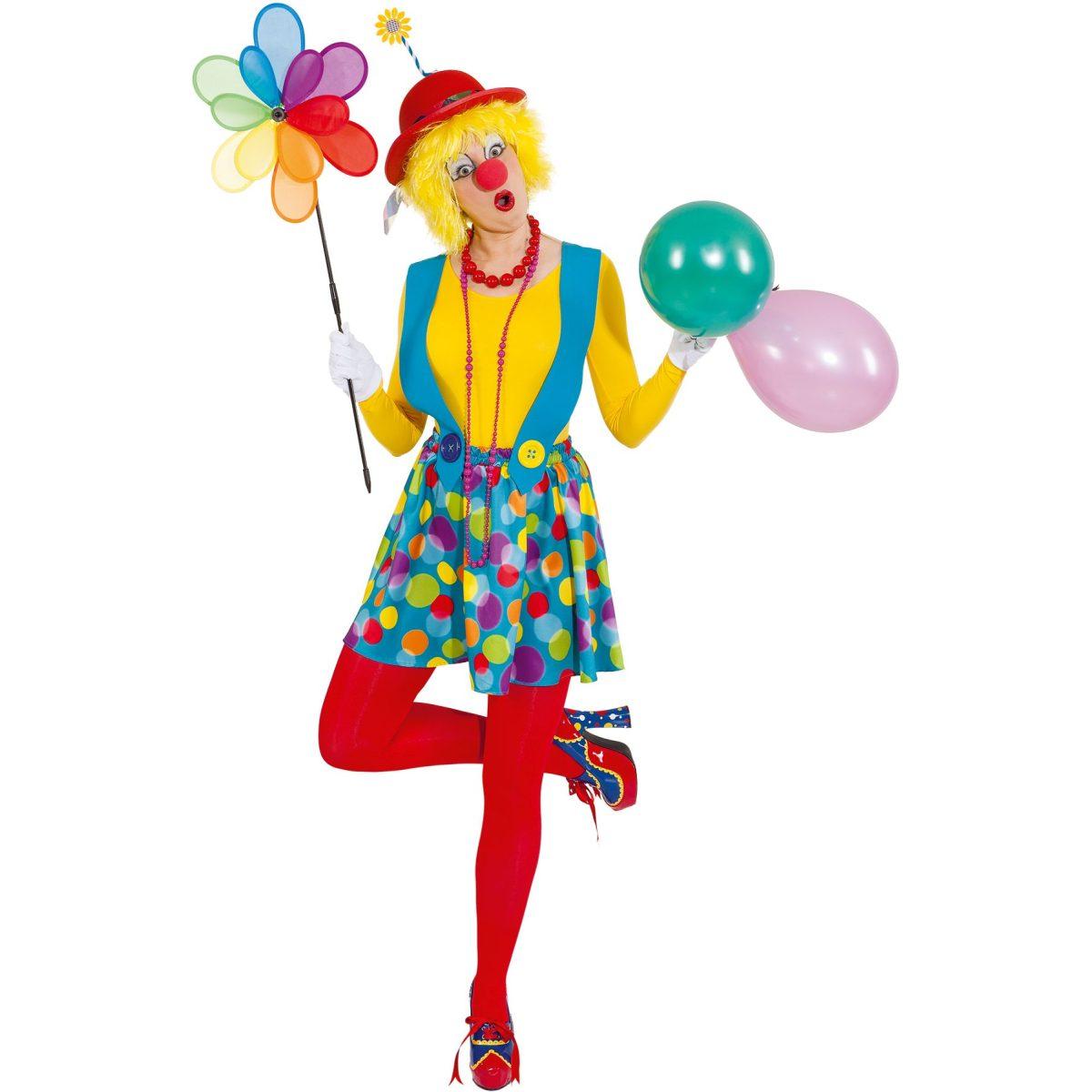 Gonna Clown Clown Azzurra con Bretelle |Orlob