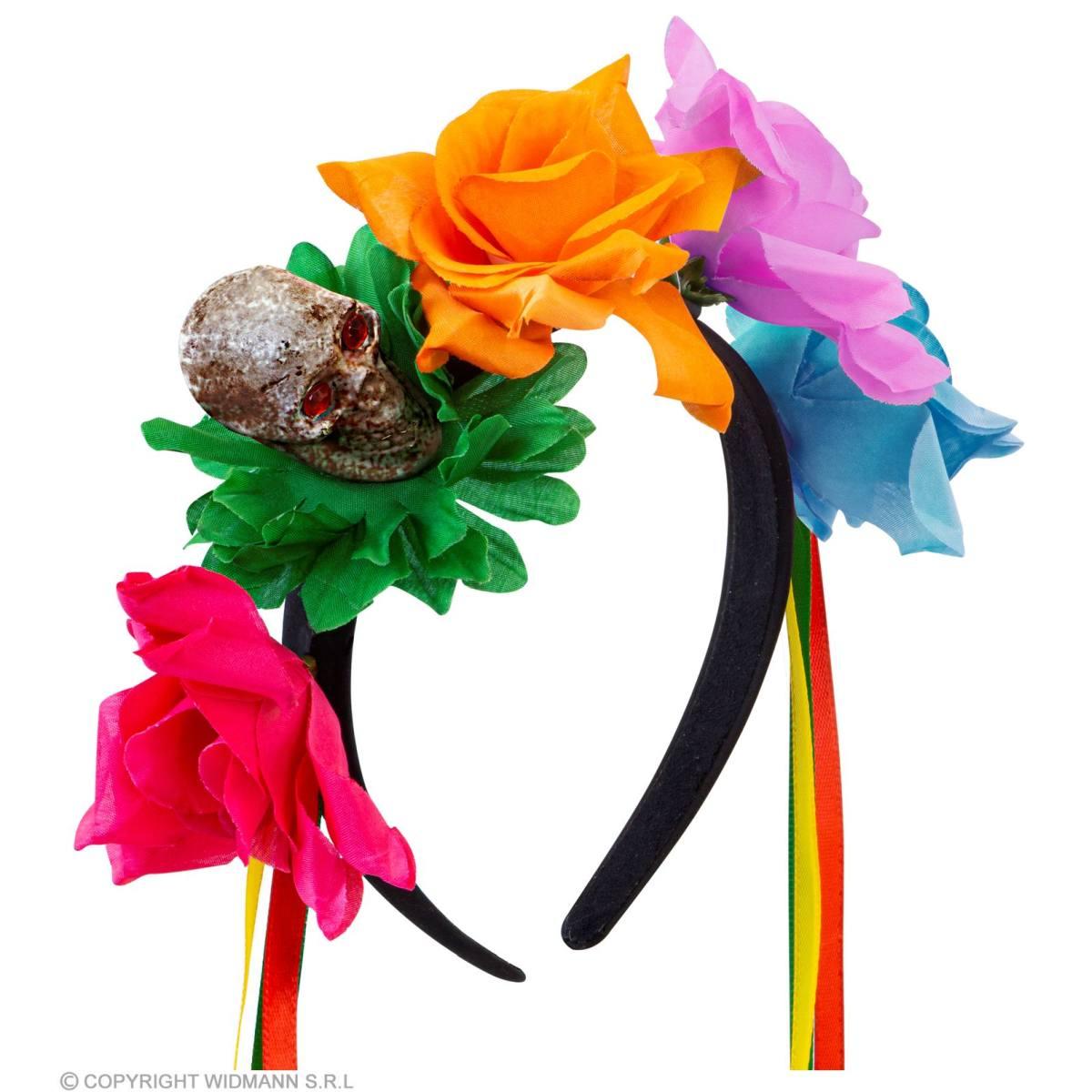 Cerchietto con 5 Fiori Colorati |Widmann