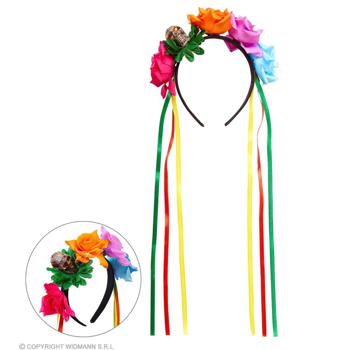 Cerchietto con 5 Fiori Colorati |Widmann