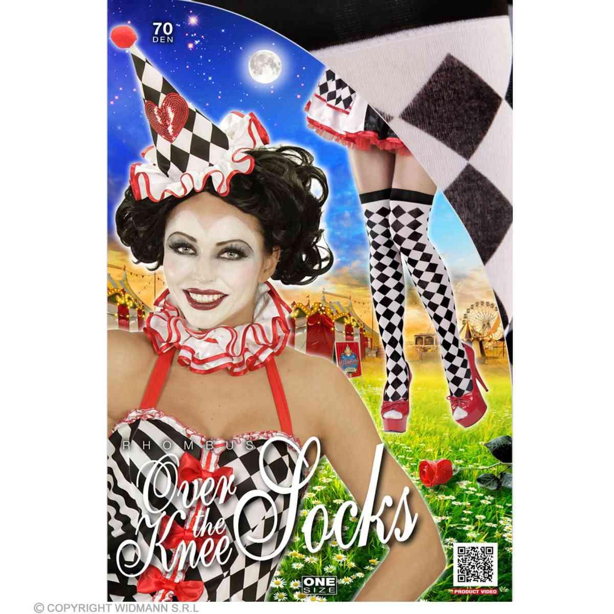 Collant Autoreggenti Rombi Bianche e Nere |Widmann