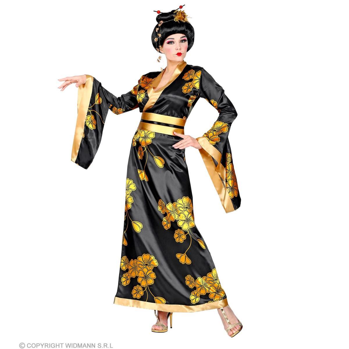 Costume Geisha Nero e Oro |Widmann