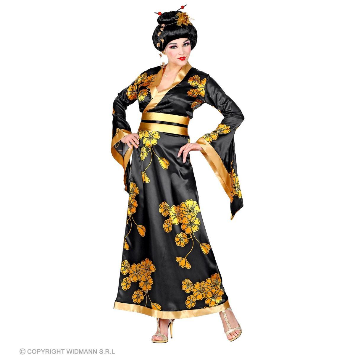 Costume Geisha Nero e Oro |Widmann