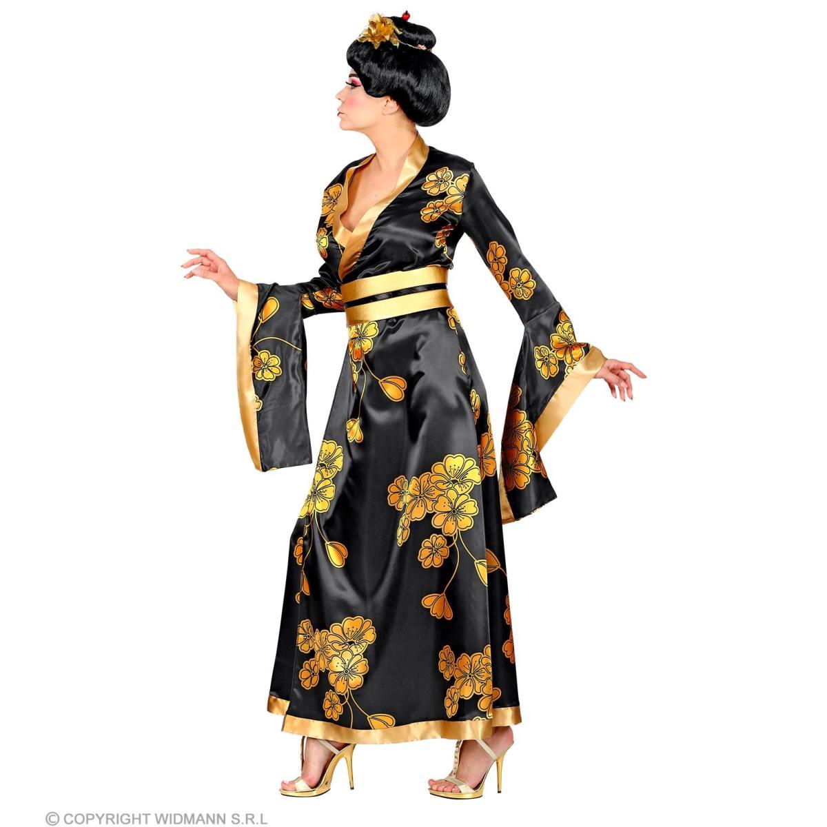 Costume Geisha Nero e Oro |Widmann