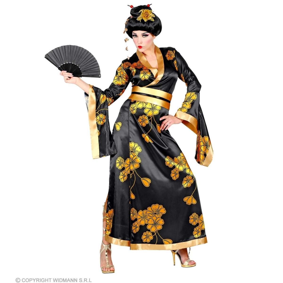 Costume Geisha Nero e Oro |Widmann