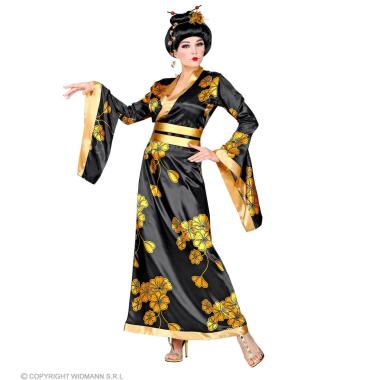 Costume Geisha Nero e Oro |Widmann