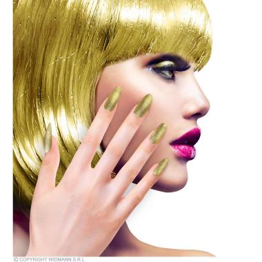 Unghie Adesive Oro Glitter  Set pz.12 |Widmann