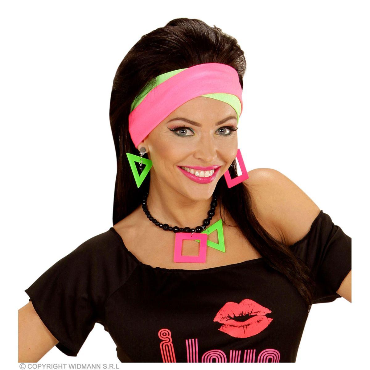 Collana con Orecchini Fluo |Widmann