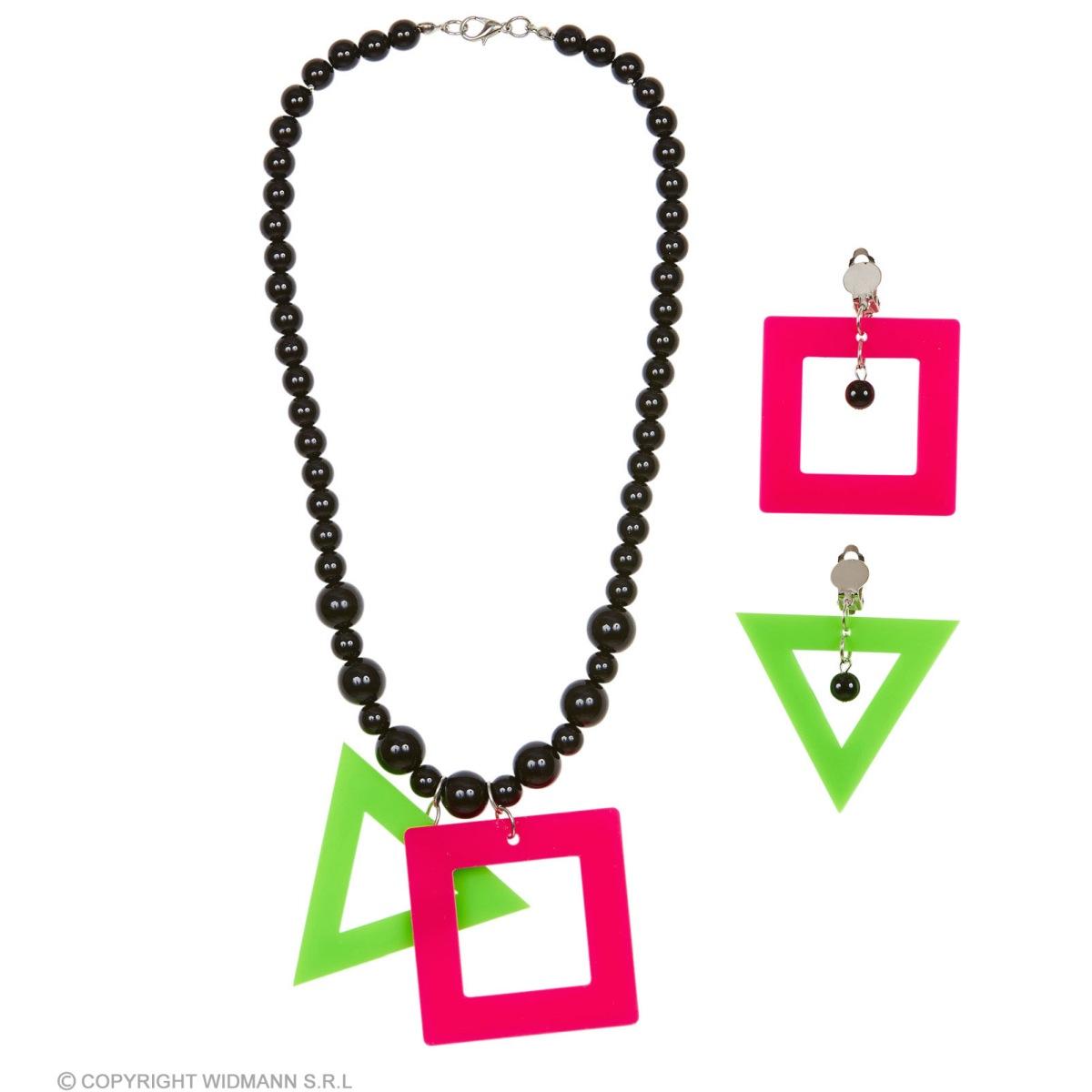 Collana con Orecchini Fluo |Widmann