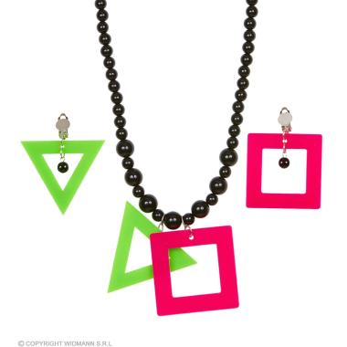 Collana con Orecchini Fluo |Widmann
