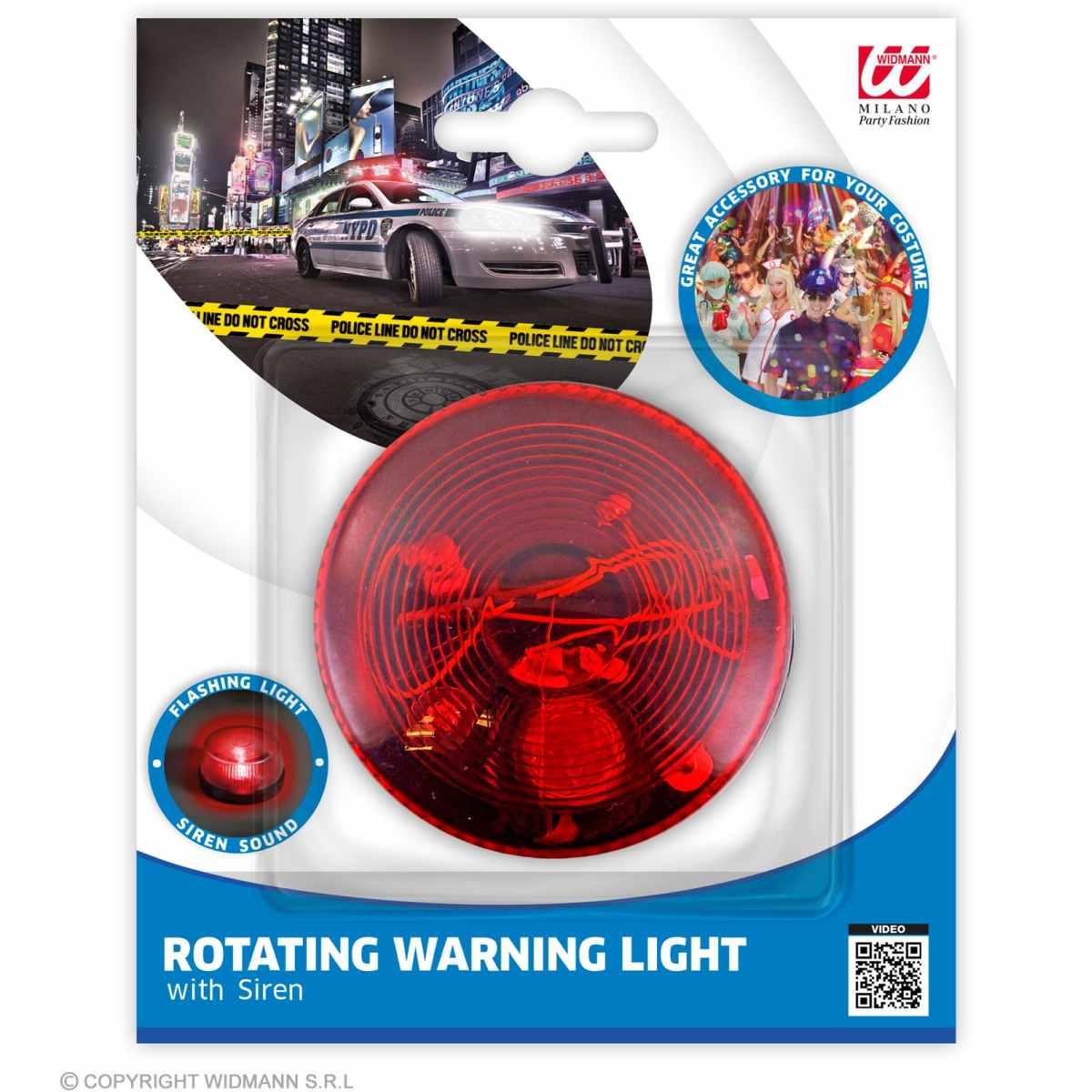 Luce Emergenza Rotante con Sirena Funzionante |Widmann
