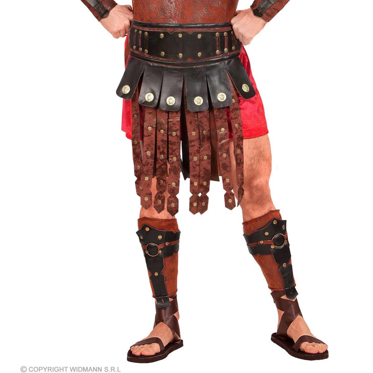 Gonna con Cintura Similpelle Marrone Greco Romana |Widmann