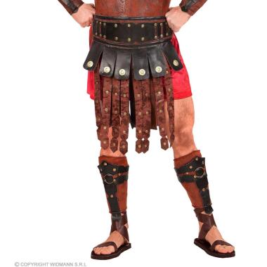 Gonna con Cintura Similpelle Marrone Greco Romana |Widmann