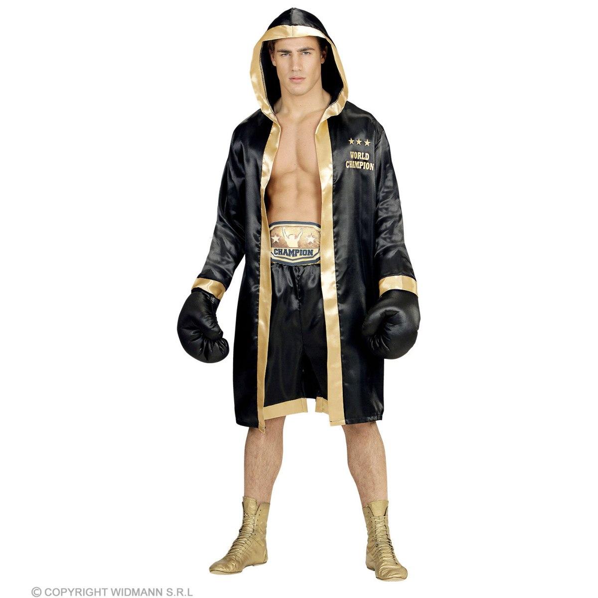 Costume Pugile Nero e Oro |Widmann