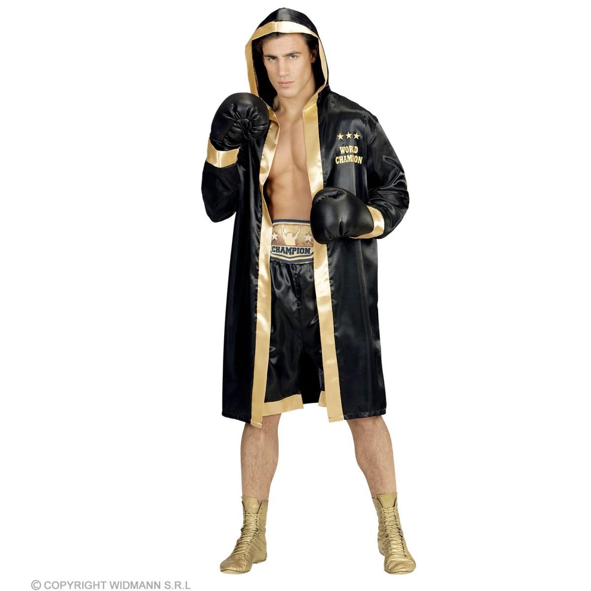 Costume Pugile Nero e Oro |Widmann
