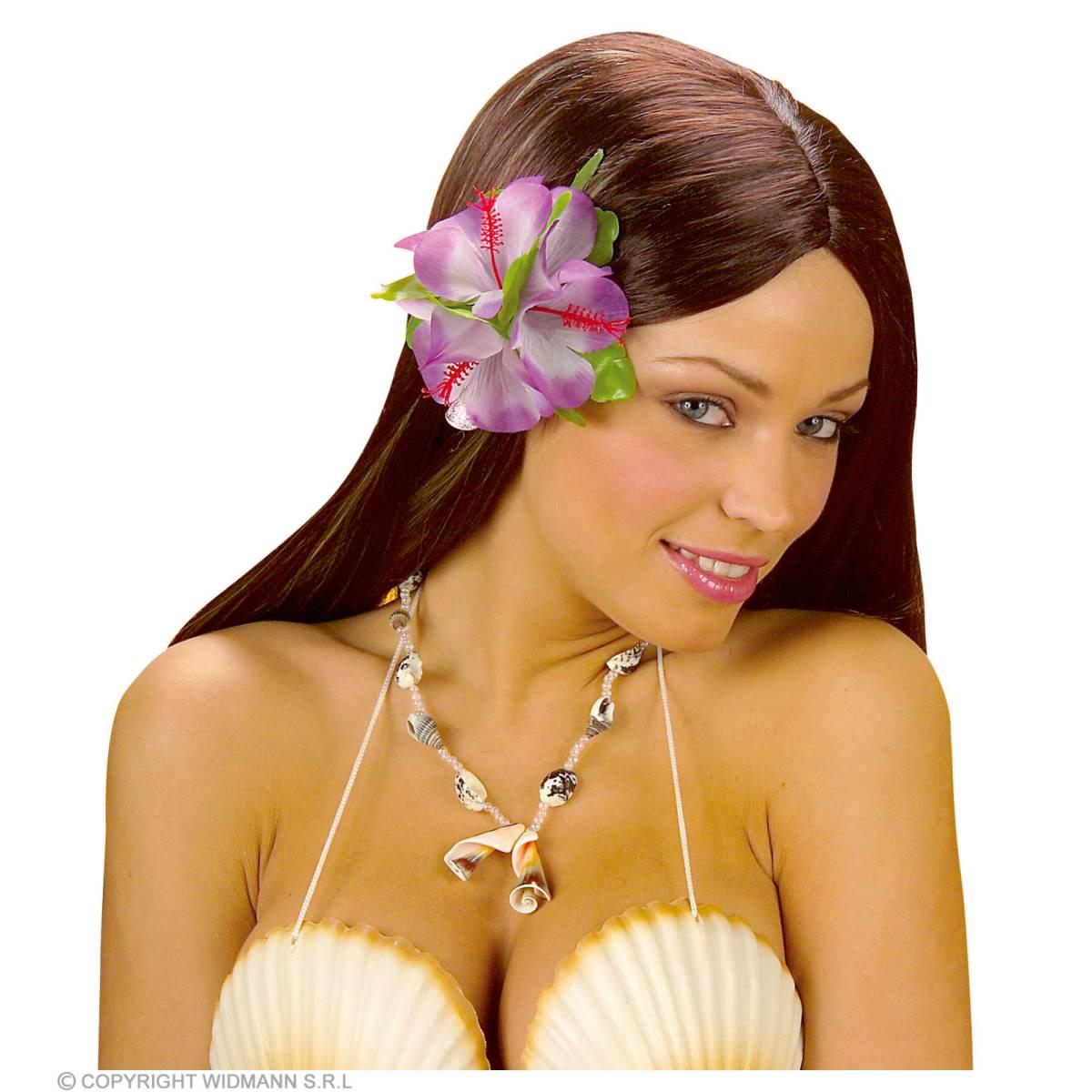 Mollettina Capelli con Fiore 4 Colori |Widmann