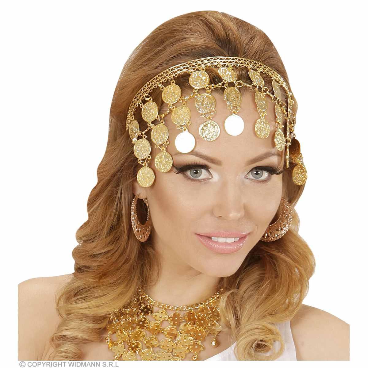 Copricapo Metallo Gitana Oro con Monete |Widmann