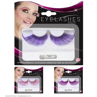 Trucco Ciglia Extra Lunghe 3 Colori |Widmann