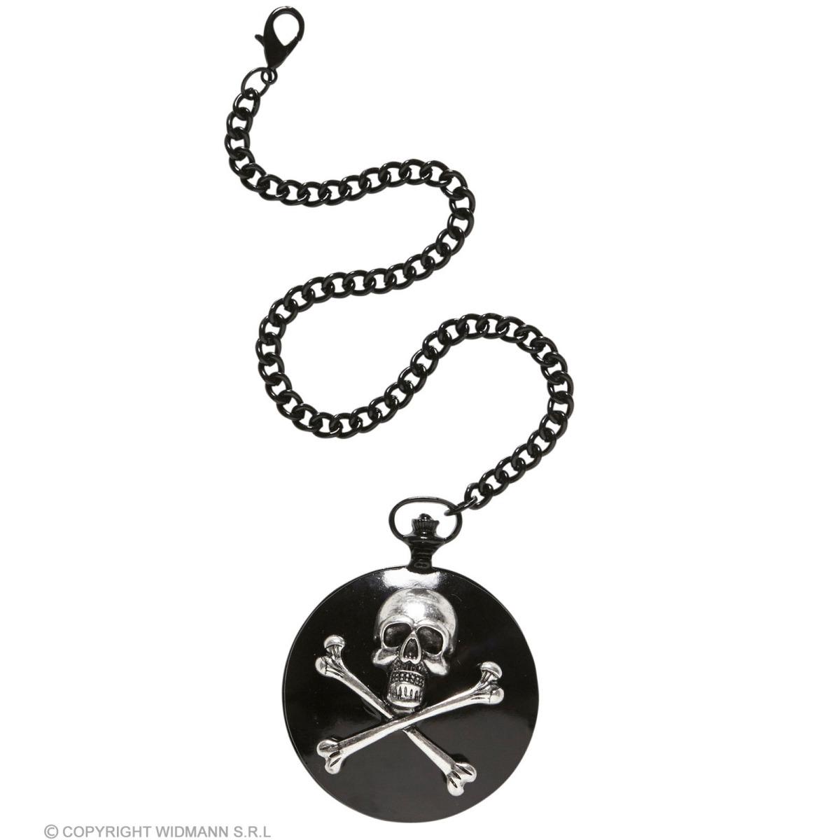 Orologio da Tasca con Teschio e Catenella |Widmann
