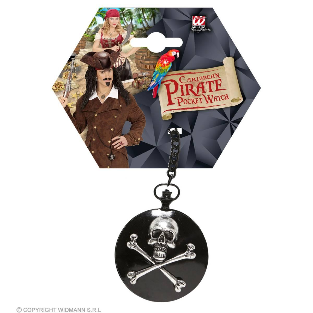 Orologio da Tasca con Teschio e Catenella |Widmann