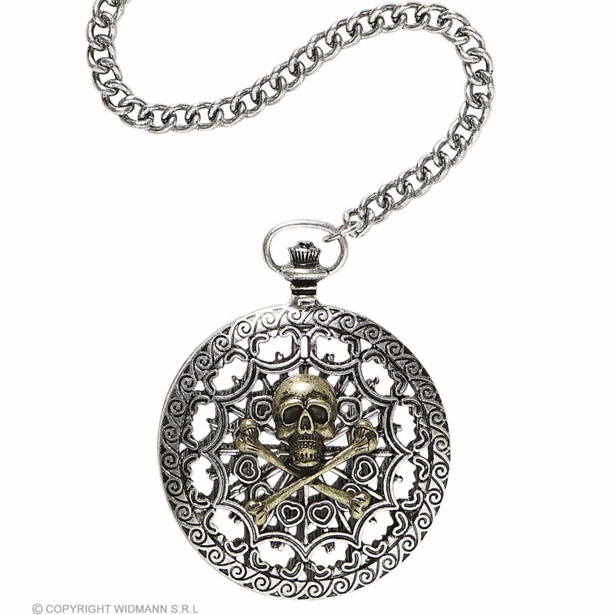 Orologio da Tasca con Teschio e Catenella |Widmann