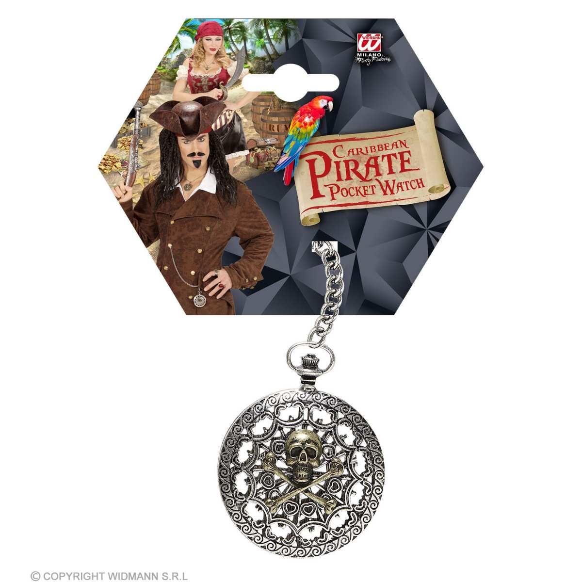 Orologio da Tasca con Teschio e Catenella |Widmann