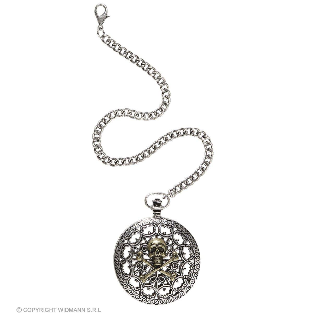Orologio da Tasca con Teschio e Catenella |Widmann
