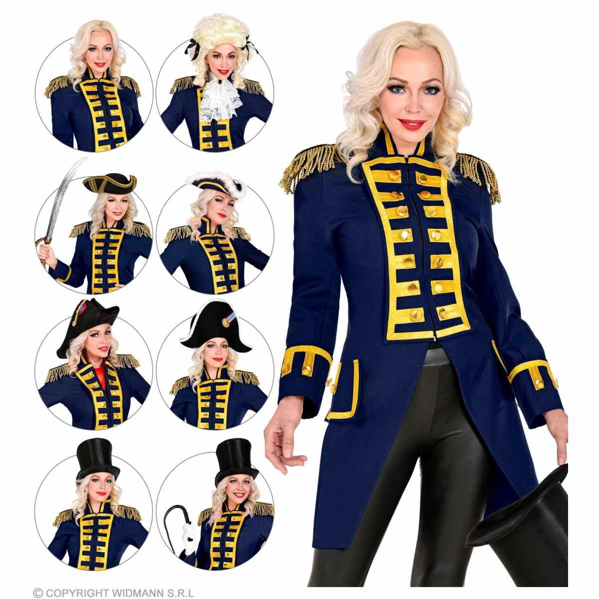 Giacca Parata Blu con Decori Oro |Widmann