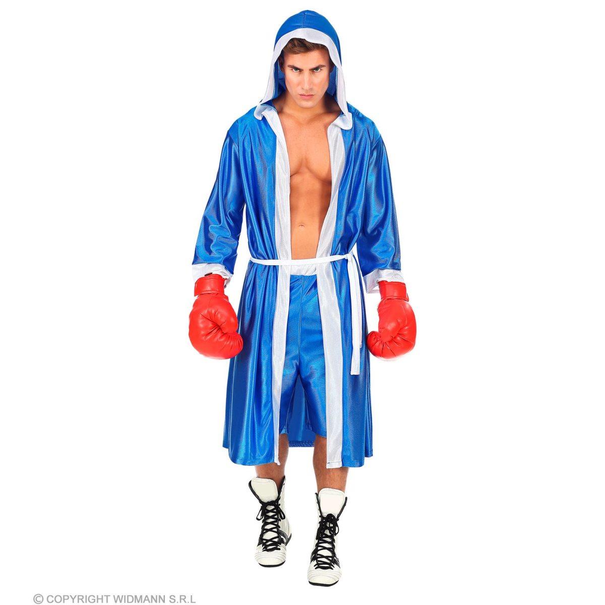 Costume Pugile Blu e Bianco |Widmann