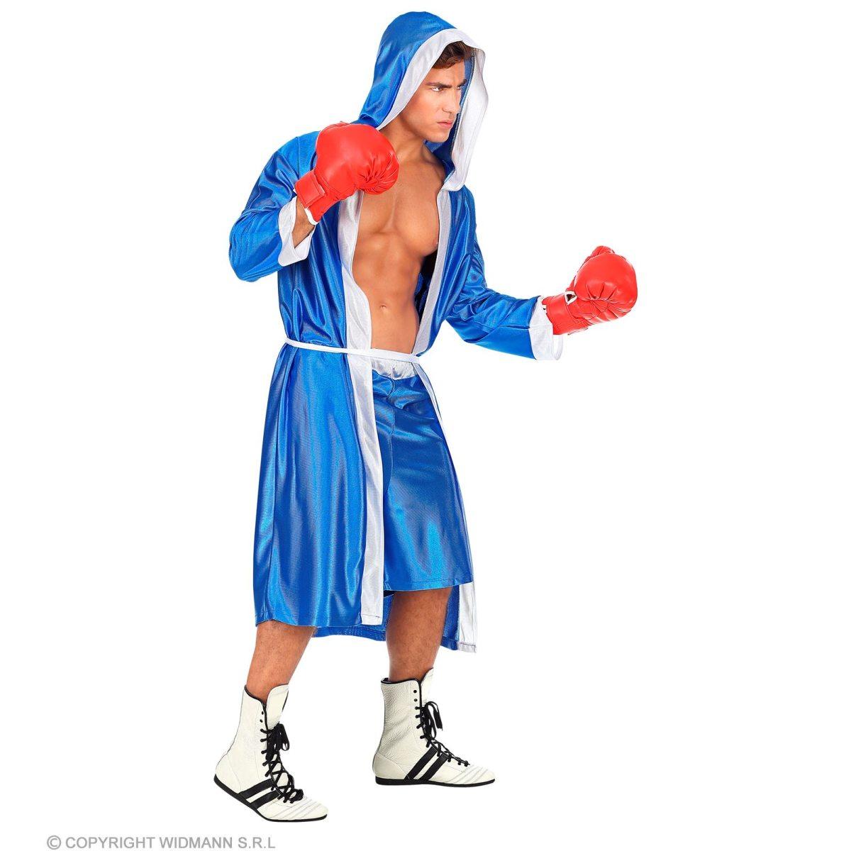 Costume Pugile Blu e Bianco |Widmann