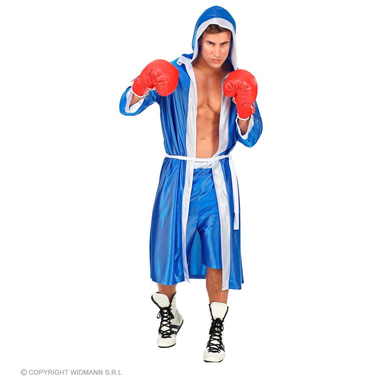 Costume Pugile Blu e Bianco |Widmann