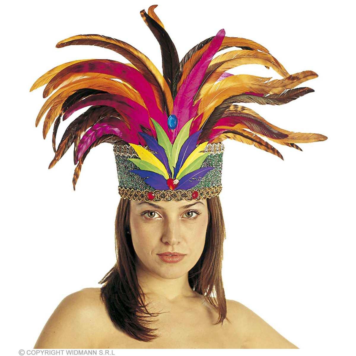 Copricapo Ballerina con Piume Colorate |Widmann
