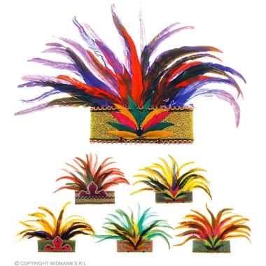 Copricapo Ballerina con Piume Colorate |Widmann