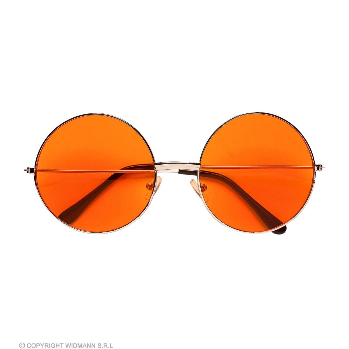 Occhiali Tondi con Lenti Arancioni |Widmann