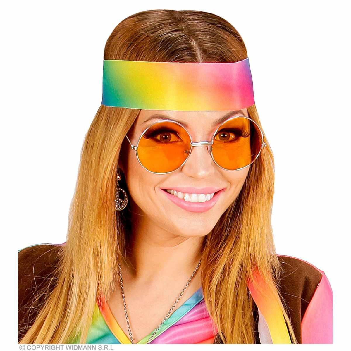 Occhiali Tondi con Lenti Arancioni |Widmann