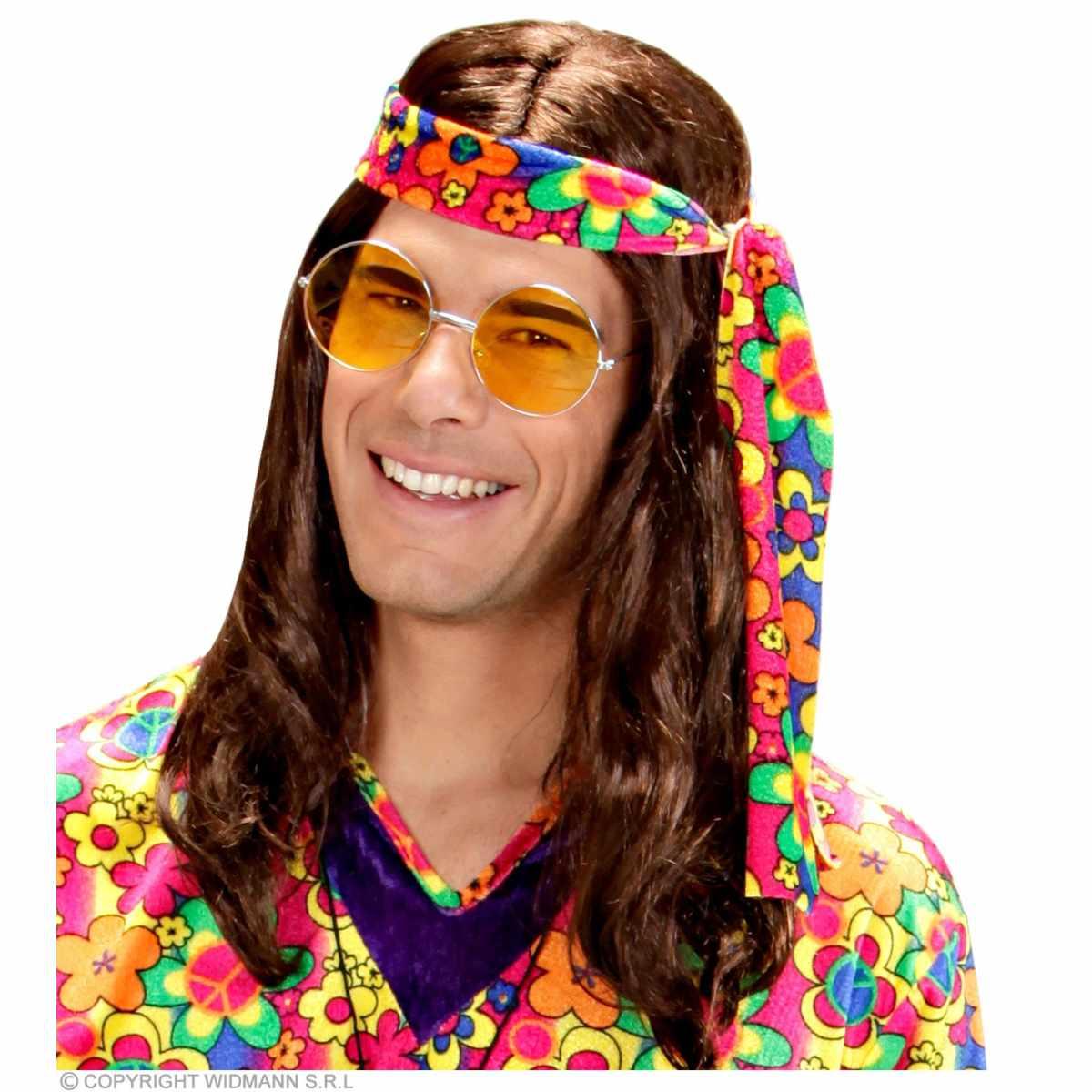 Occhiali Tondi con Lenti Arancioni |Widmann