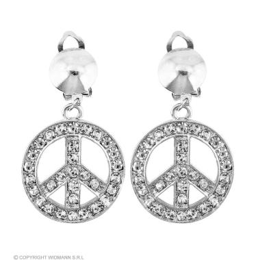 Orecchini Peace Love con Strass |Widmann