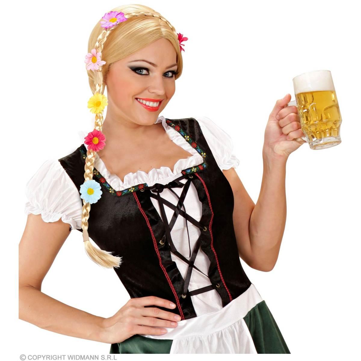 Cerchietto con Treccia Bionda e Fiori |Widmann