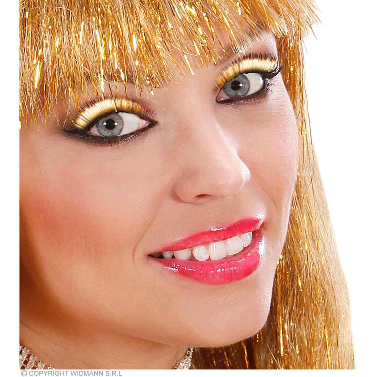 Trucco Ciglia Oro Metallizzate con Colla |Widmann