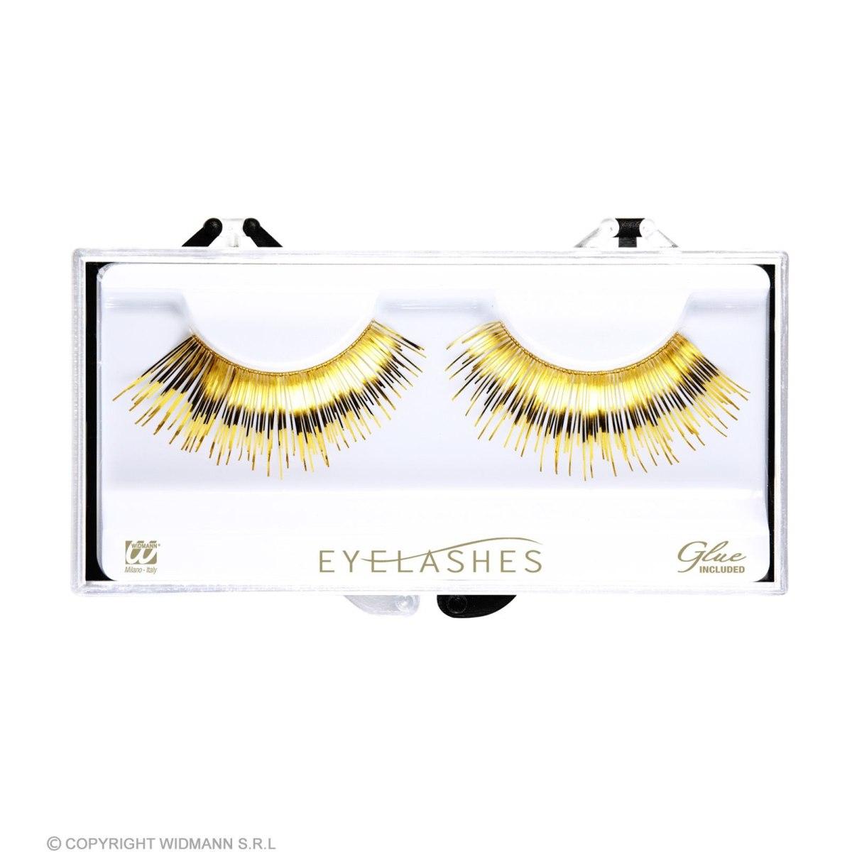 Trucco Ciglia Oro Metallizzate con Colla |Widmann